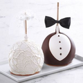 Bride & Groom Jumbo Caramel Apple Gift Set